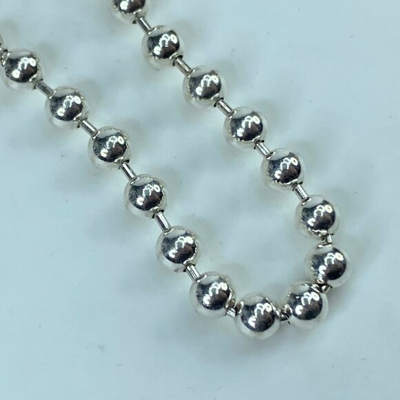 Gucci Sterling Silver Beaded Chain Circle Toggle clasp bracelet 7 3/4" 16g JR552 - Picture 4 of 10